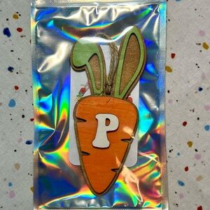 Carrot Shaped Easter Basket Tag